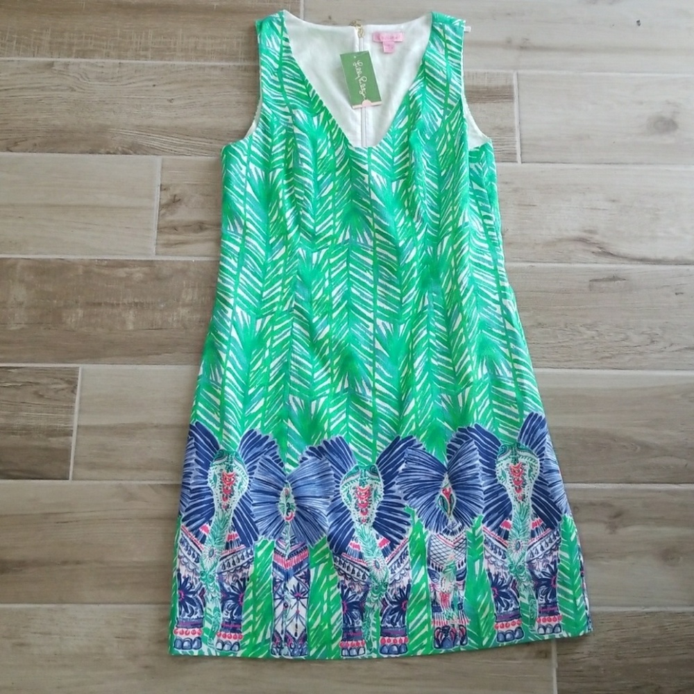 NWT Lilly Pulitzer Toucan Green Tandie Shift 8
